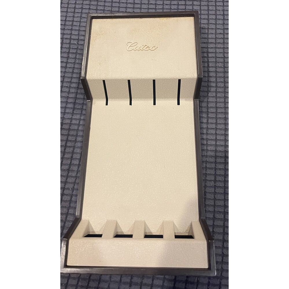 CUTCO (4) Steak Knife Wall Mount White Rack Holder holds CUTCO Steak Knives r1
